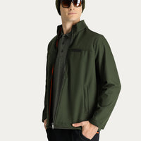 Orta Haki Slim Fit Dar Kesim Softshell Spor Mont