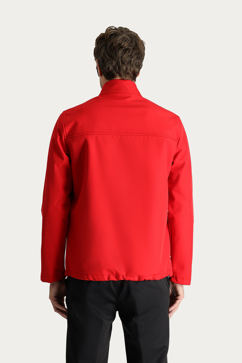 Flag Red Slim Fit Narrow Cut Softshell Sport Jacket