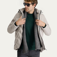 Stone Hooded Padded Sports Jacket