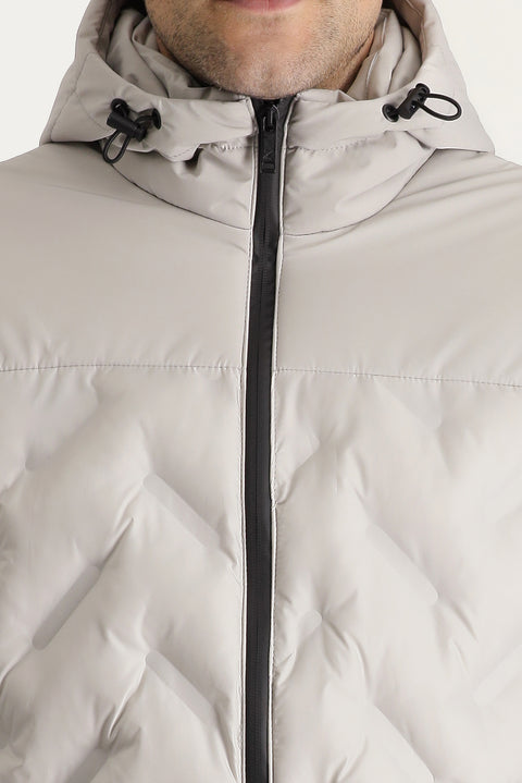 Stone Hooded Padded Sports Jacket