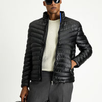 Black Slim Fit Quilted Sport Jacket