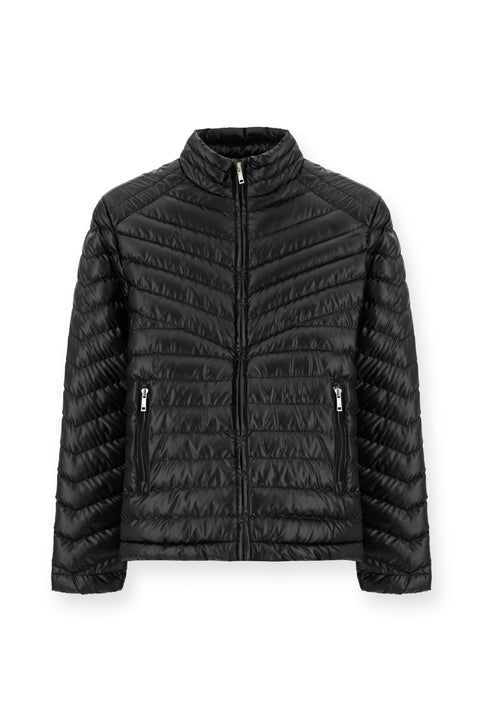 Black Slim Fit Quilted Sport Jacket