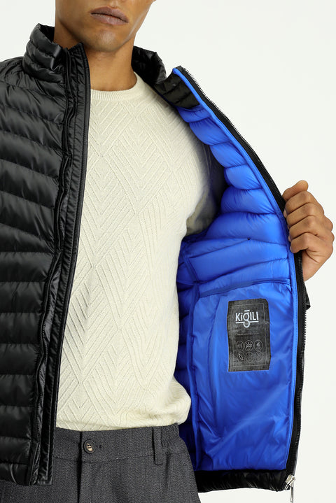 Black Slim Fit Quilted Sport Jacket