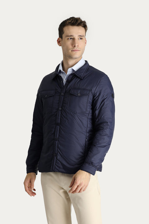 Dark Navy Slim Fit Puffer Jacket