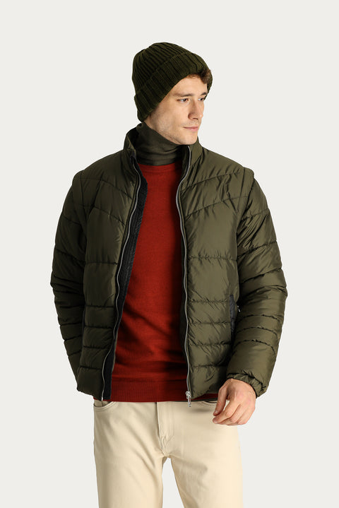 Medium Khaki Padded Sports Jacket