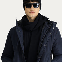 Dark Navy Hooded Sport Jacket