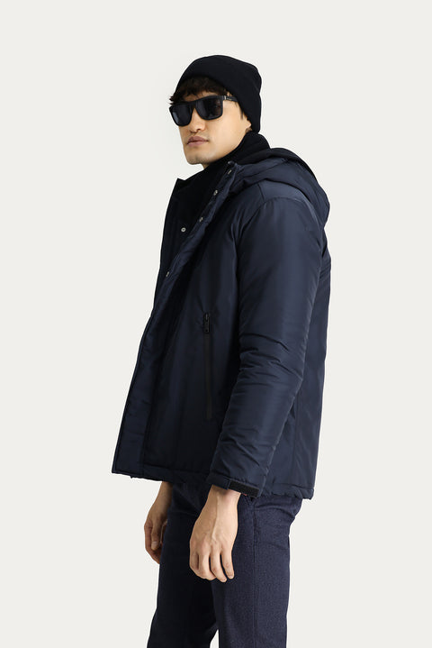 Dark Navy Hooded Sport Jacket