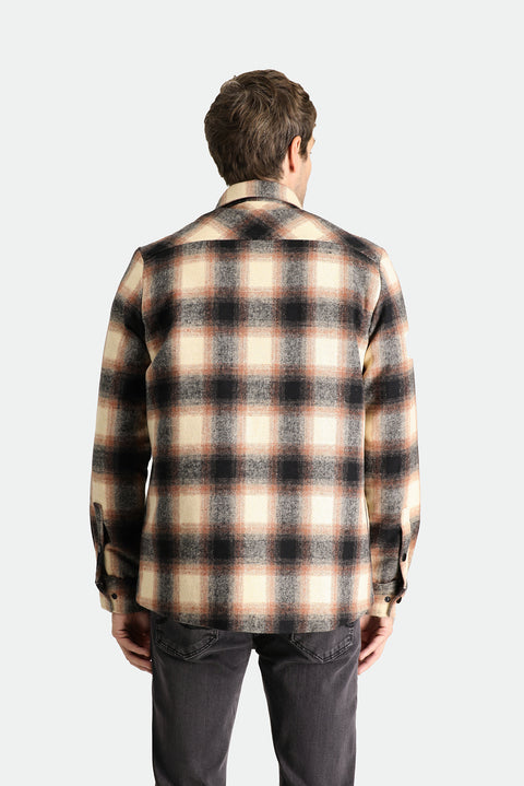 Medium Brown Oversize Plaid Shacket Lumberjack Wool Cotton Shirt/Jacket