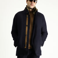 Dark Navy Wool Coat