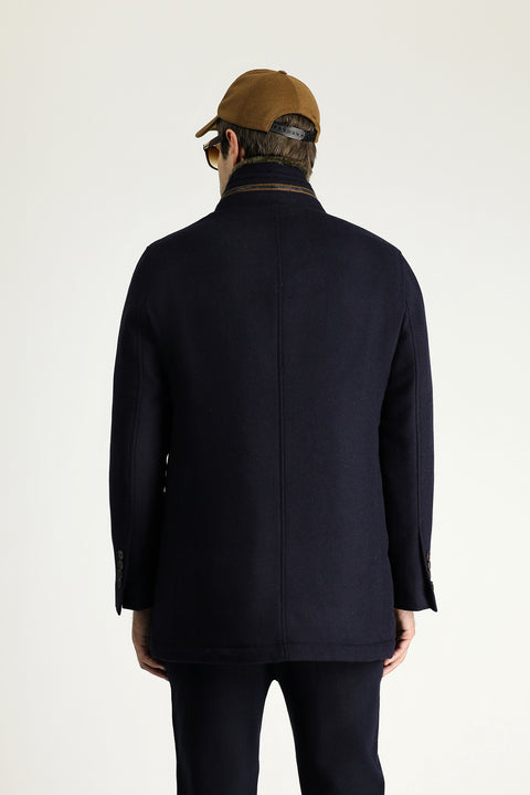 Dark Navy Wool Coat