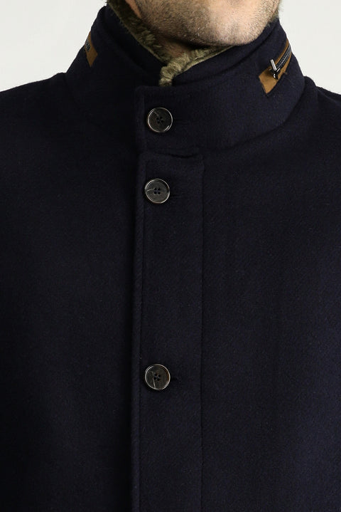 Dark Navy Wool Coat
