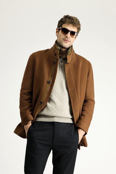 Cinnamon Wool Coat