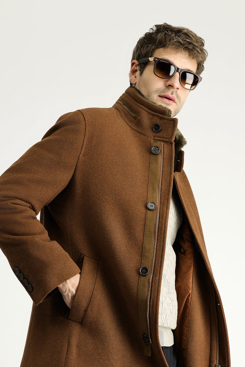 Cinnamon Wool Coat