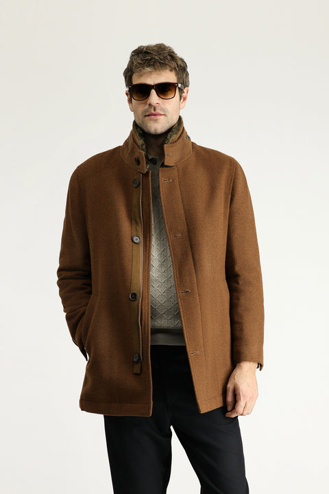 Cinnamon Wool Coat