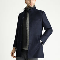 Dark Navy Wool Coat