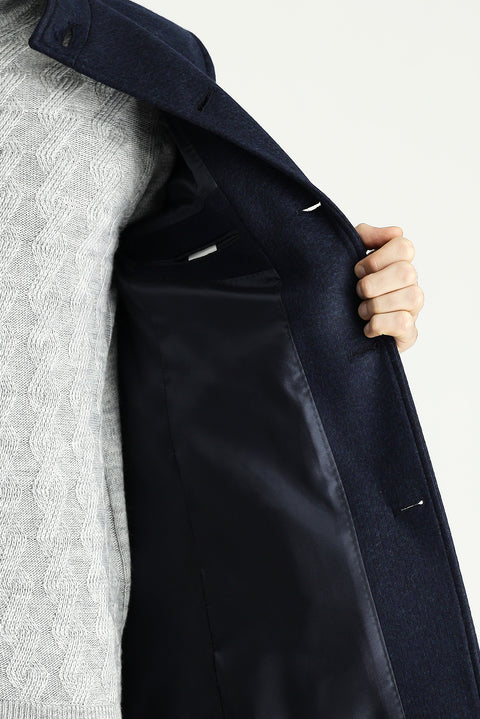 Dark Navy Wool Coat