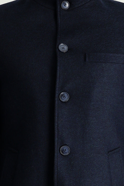 Dark Navy Wool Coat