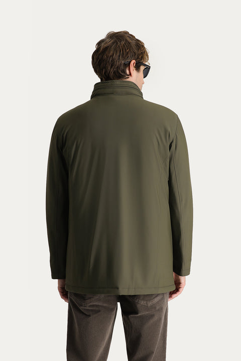 Medium Khaki Hooded Detachable Sport Jacket