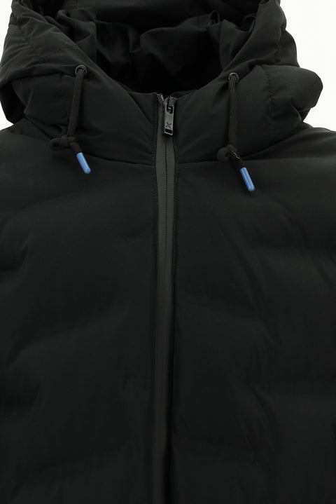 Black Plus Size Hooded Sports Jacket