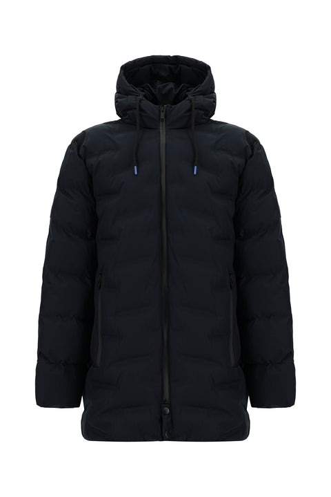 Dark Navy Plus Size Hooded Sports Jacket