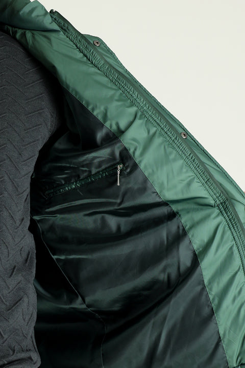 Light Petrol Hooded Sports Puffer Jacket