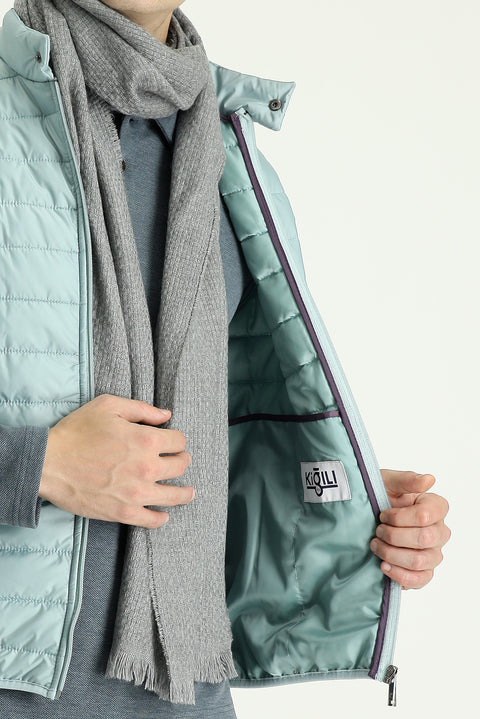 Cloud Blue Quilted Padded Sports Vest