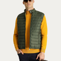 Medium Khaki Quilted Padded Sports Vest