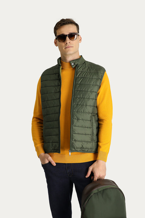 Medium Khaki Quilted Padded Sports Vest