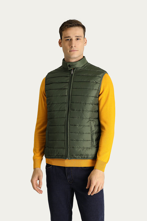 Medium Khaki Quilted Padded Sports Vest