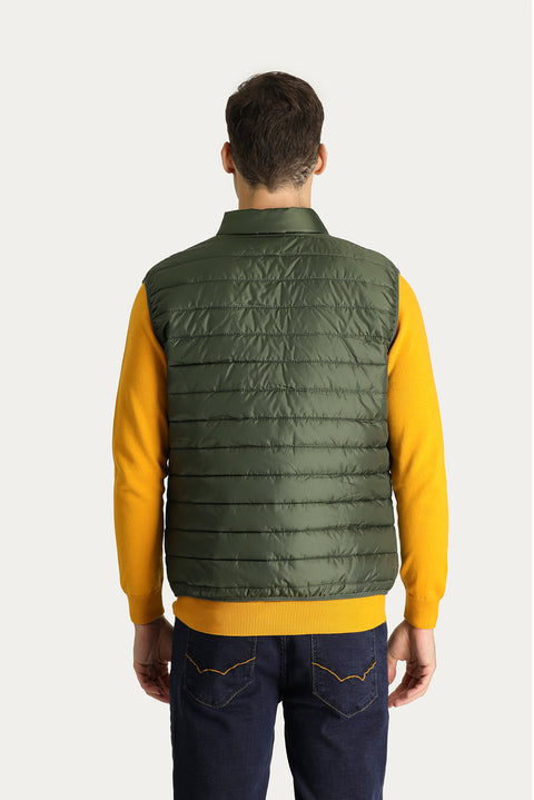 Medium Khaki Quilted Padded Sports Vest