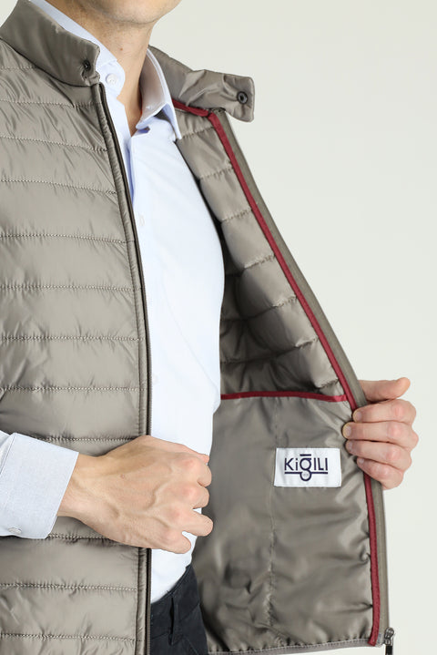 Medium Mink Quilted Padded Sports Vest