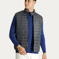 Dark Gray Quilted Padded Vest