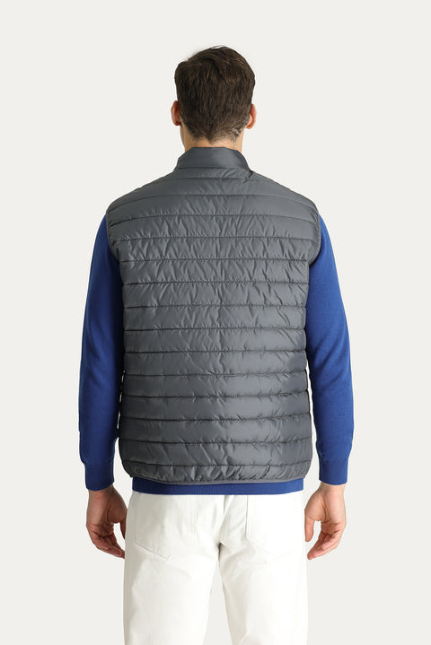 Dark Gray Quilted Padded Vest