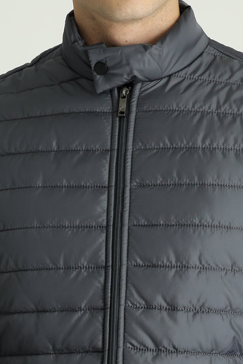 Dark Gray Quilted Padded Vest