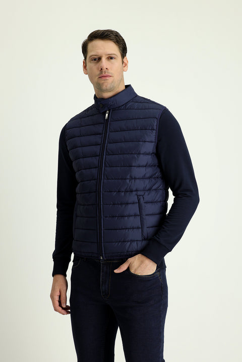 Dark Navy Quilted Puffer Vest