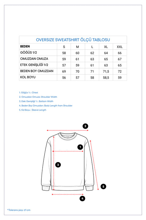 Koyu Lacivert Kapüşonlu Yarım Fermuarlı Oversize Pamuklu Sweatshirt