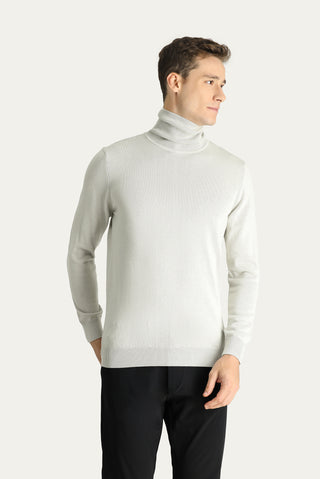 Taş Balıkçı Yaka Regular Fit Pamuklu Triko Kazak