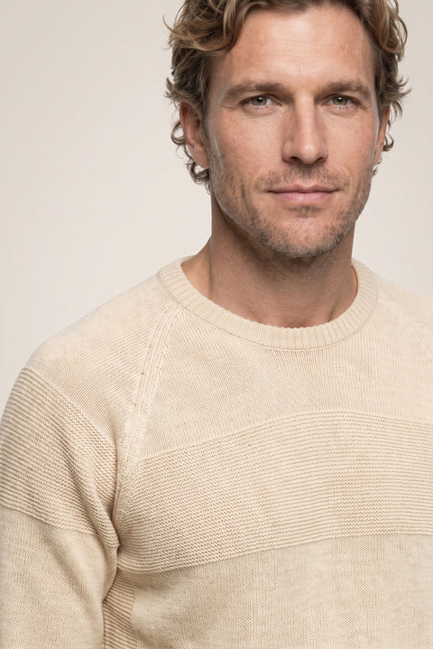 Stone Collar Slim Fit Narrow Cut Seamless Patterned Wool Knit Sweater