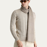 Stone Bicycle Collar Regular Fit Patterned Knit Sweater
