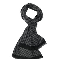 Dark Gray Patterned Scarf