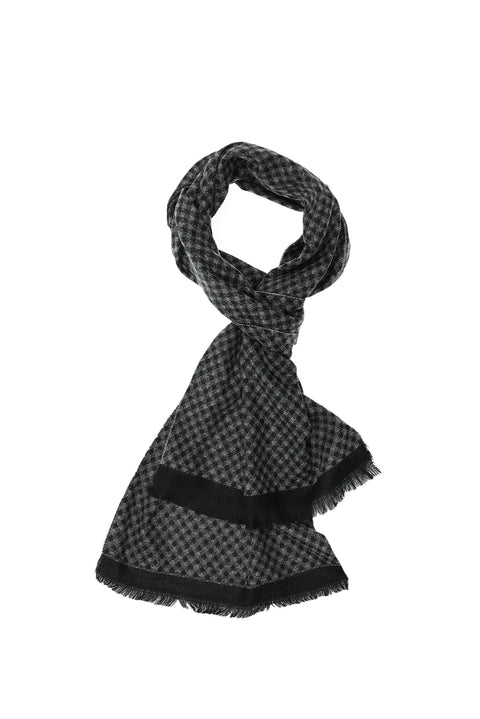 Dark Gray Patterned Scarf