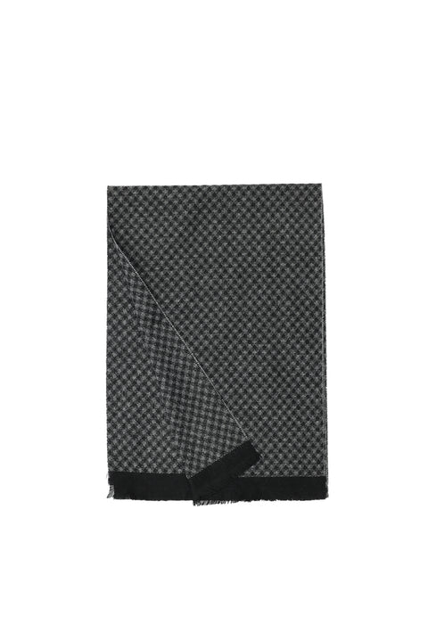 Dark Gray Patterned Scarf