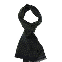 Dark Green Double-Sided Patterned Scarf