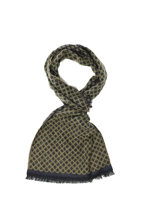 Dark Brown Patterned Scarf