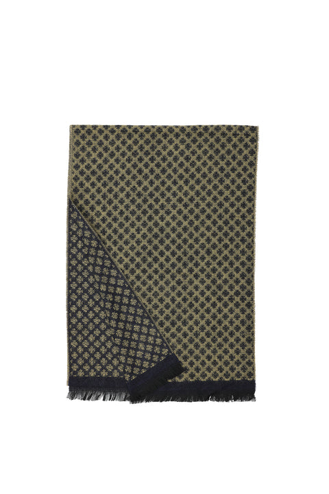 Dark Brown Patterned Scarf