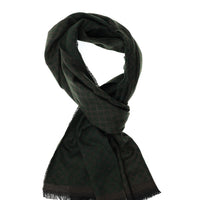 Dark Green Patterned Scarf