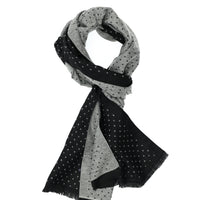 Black Double-Sided Patterned Scarf