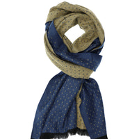 Light Blue Double-Sided Patterned Scarf