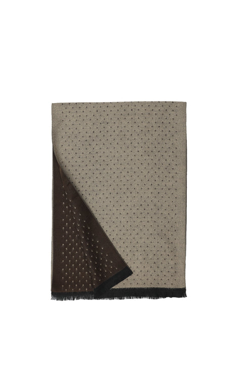 Dark Brown Double-Sided Patterned Scarf