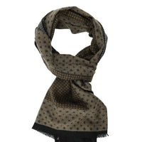 Black Double-Sided Patterned Scarf